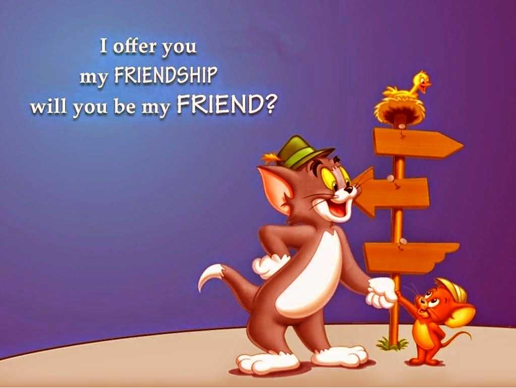 Happy Friendship Day Tom & Jerry Greetings Imge - Tom E Jerry Birthday - HD Wallpaper 