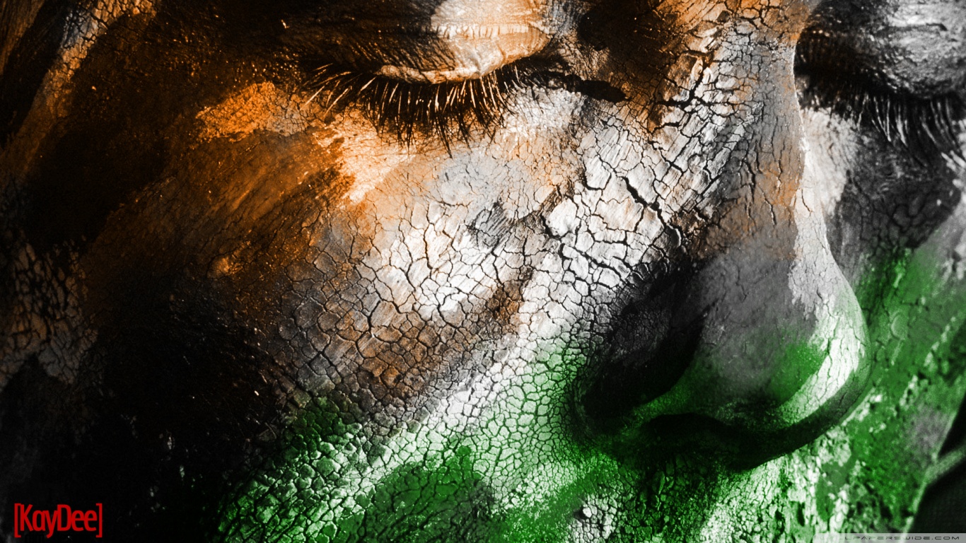 Indian Flag In Eyes - HD Wallpaper 