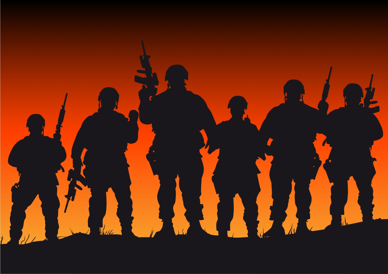 Us Army Soldier Silhouette - HD Wallpaper 