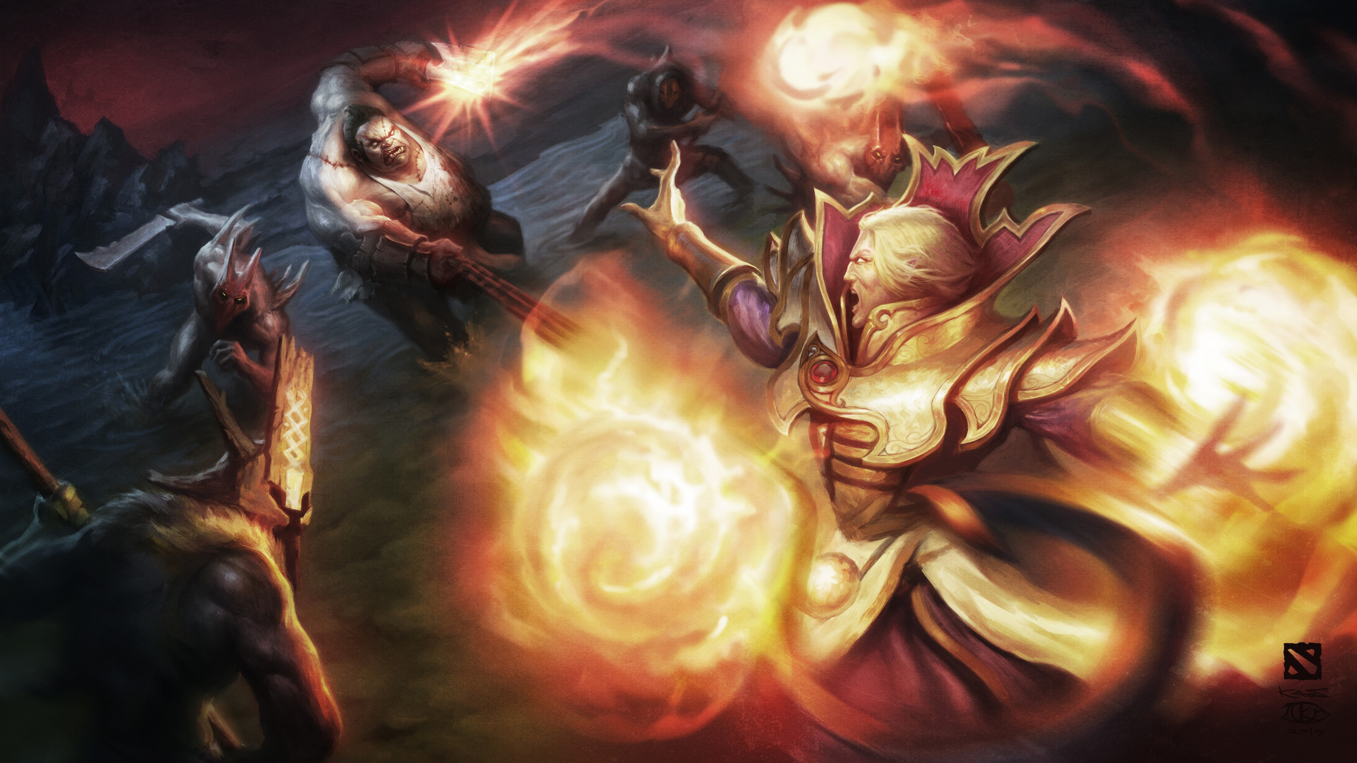 Dota 2 Pudge Invoker - HD Wallpaper 