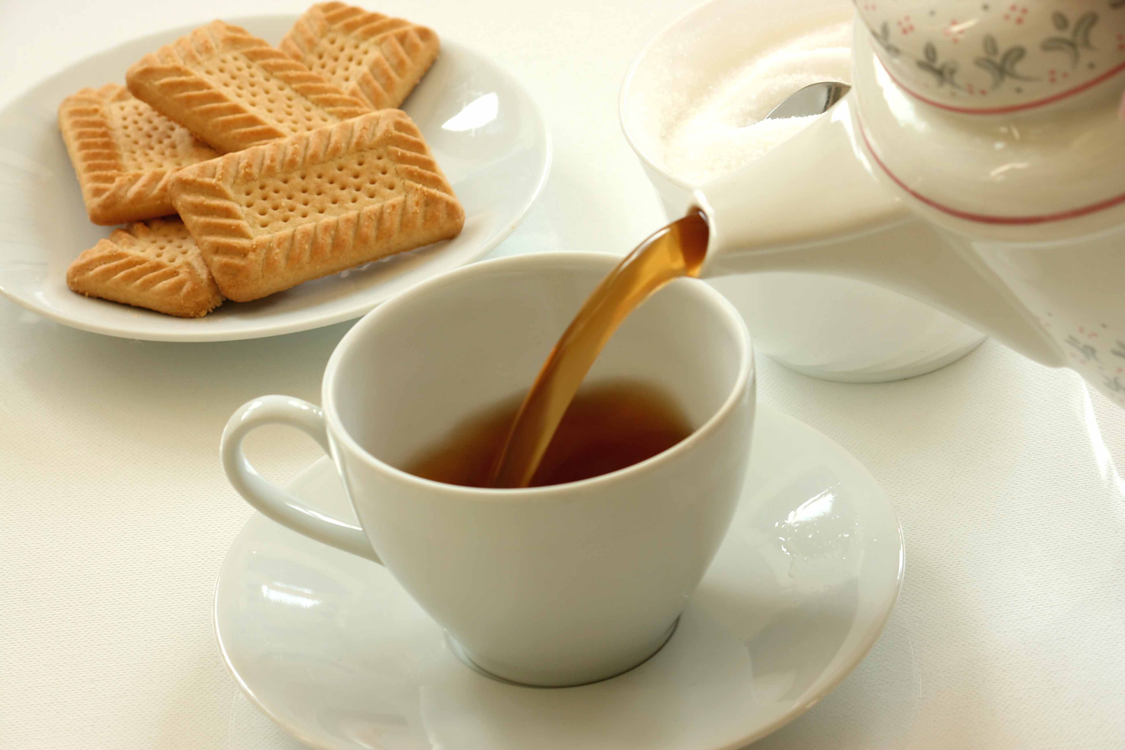 Good Morning Hd Wallpaper Free Download - Good Morning With Tea And Biscuits - HD Wallpaper 