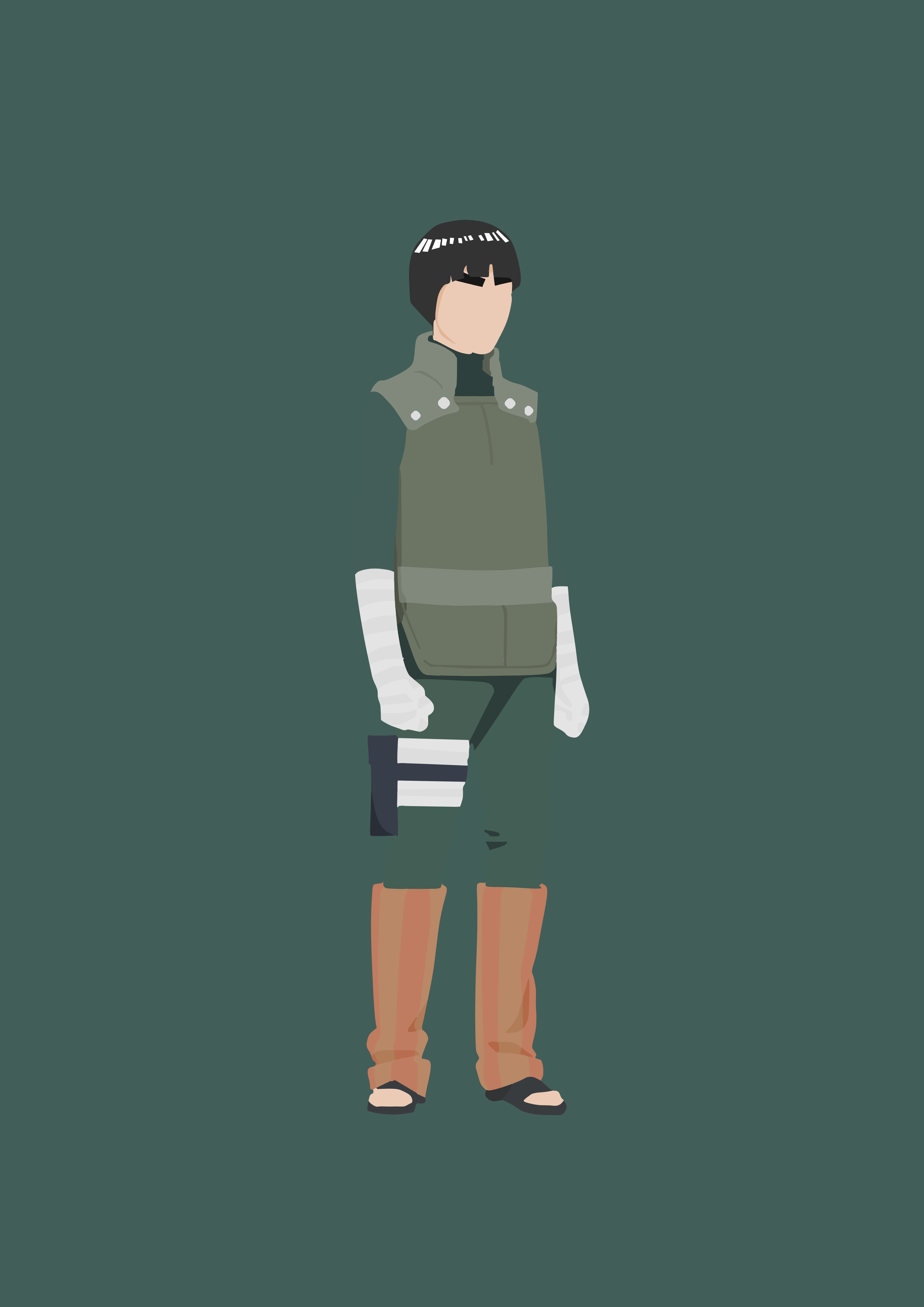 Rock Lee Minimal Art - HD Wallpaper 