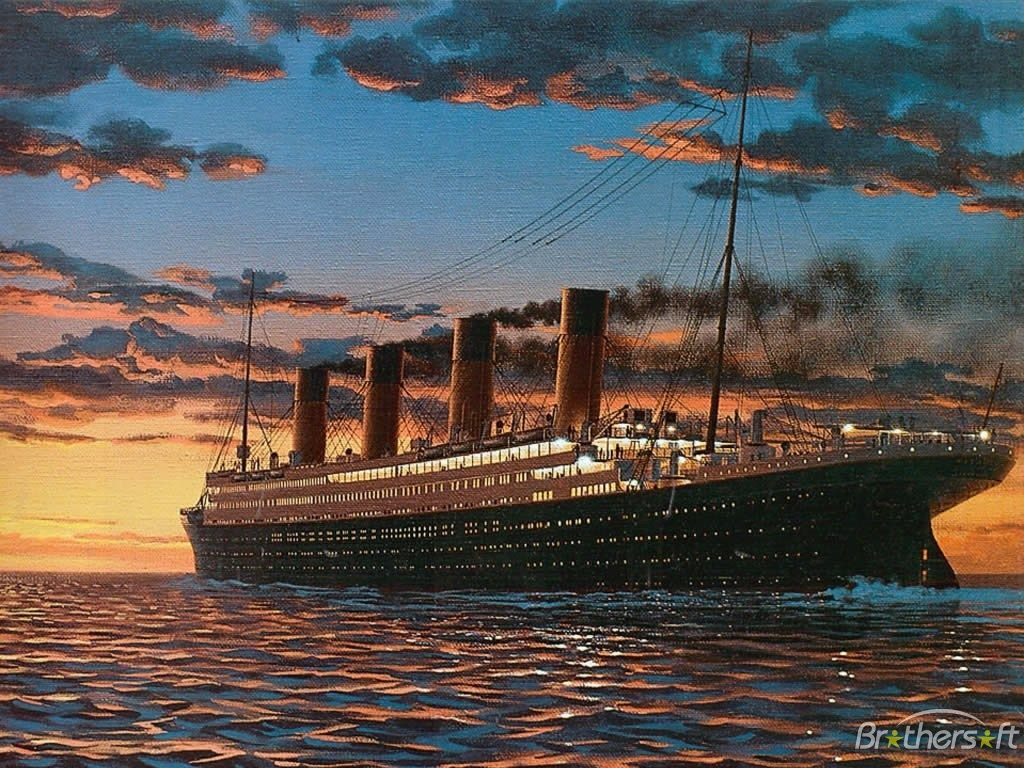 Titanic Wallpaper Hd - Titanic Sunset Ken Marschall - HD Wallpaper 