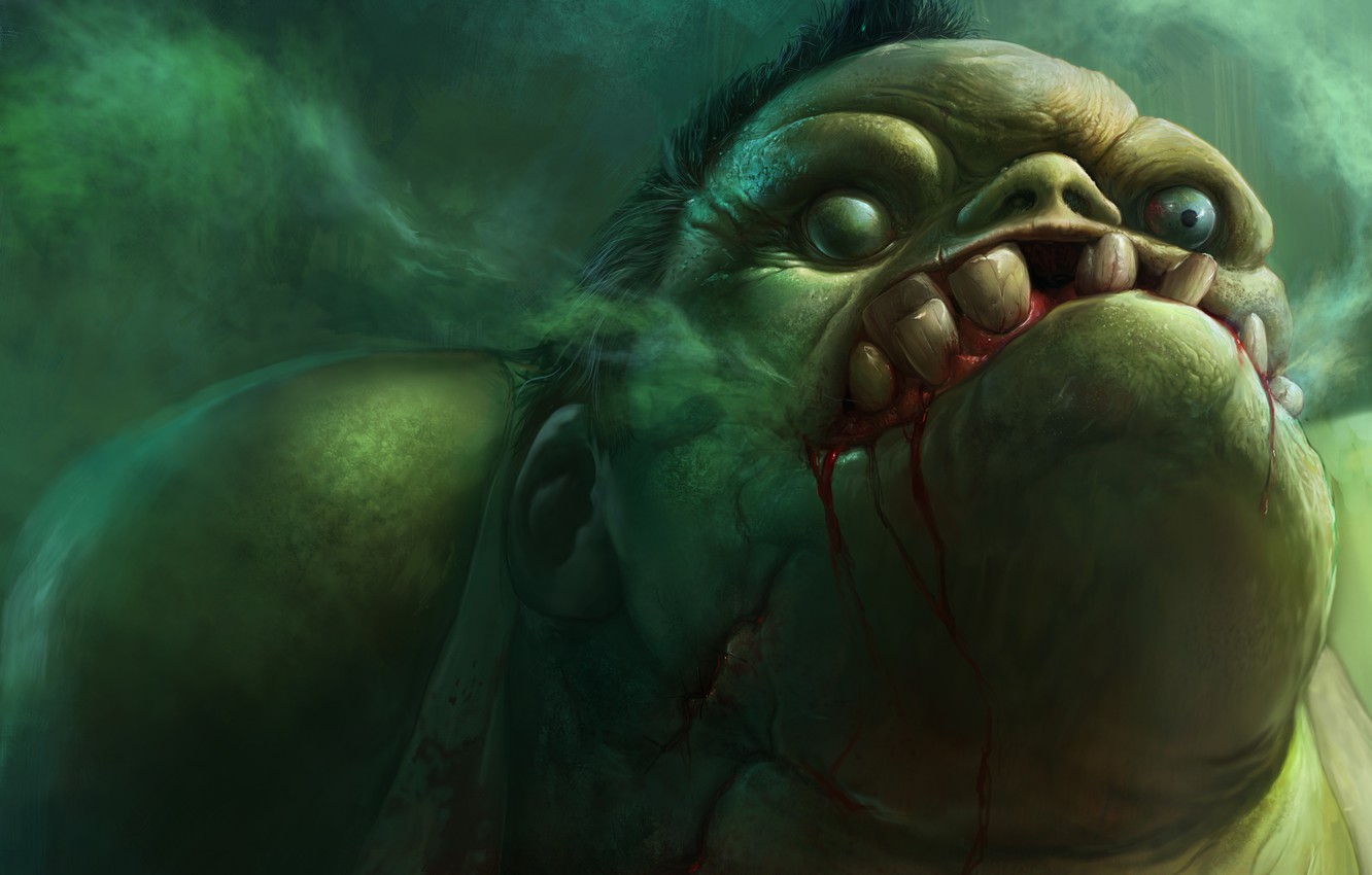 Photo Wallpaper Art, Dota 2, Butcher, Pudge - Fondos De Pantalla Dota - HD Wallpaper 