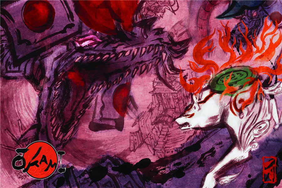 Okami Art - HD Wallpaper 