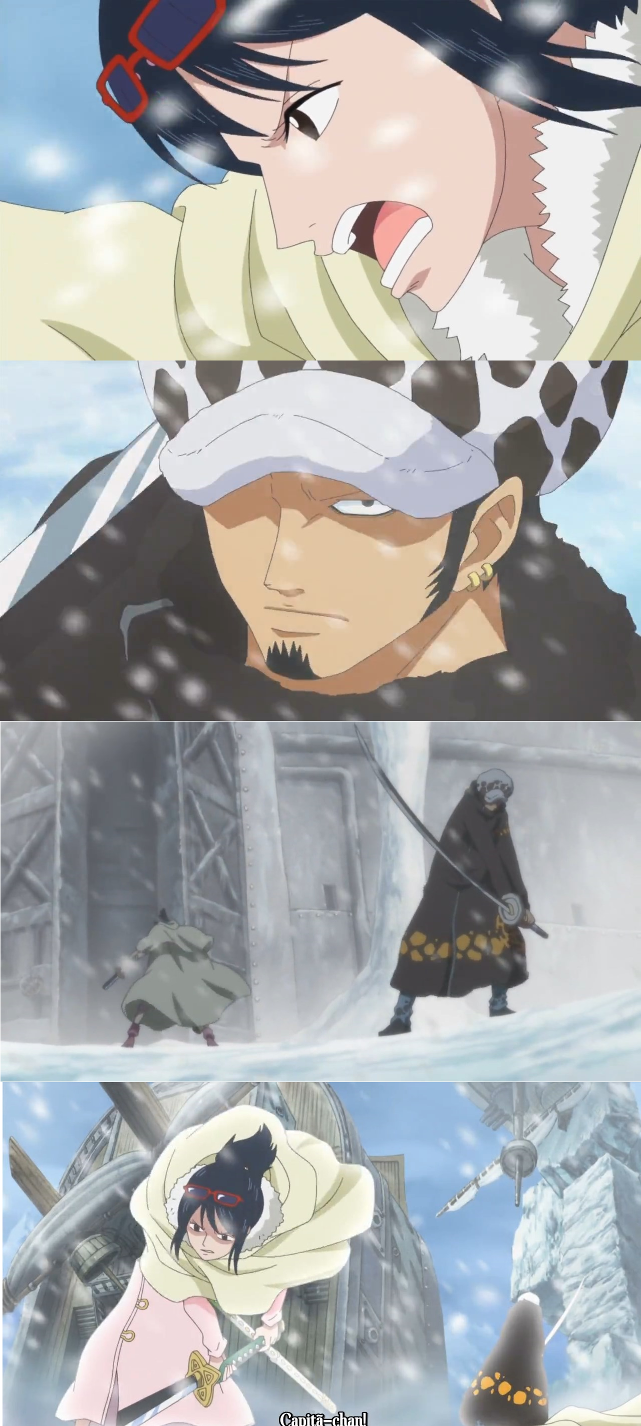 Tashigi Vs Trafalgar Law Wallpaper - Cartoon - HD Wallpaper 