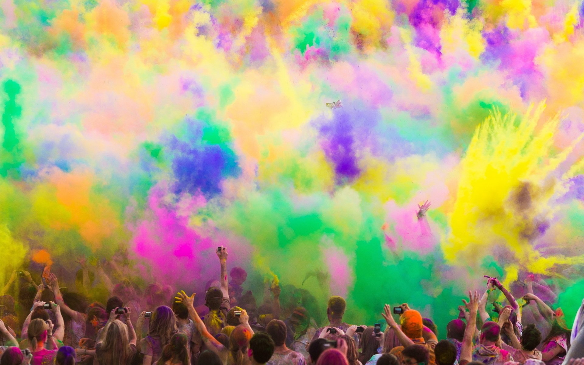 Happy Holi Colourful - HD Wallpaper 