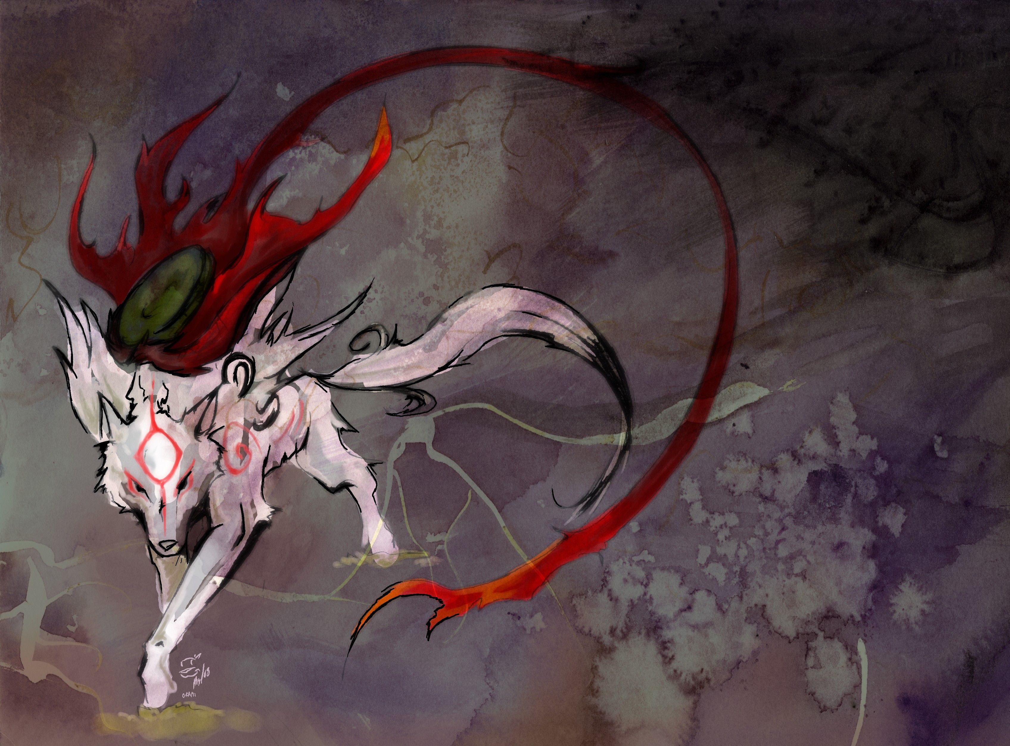 Anime White And Red Fox - 3391x2506 Wallpaper Anime White And Red Fox - 3391x2506 Wallpaper
