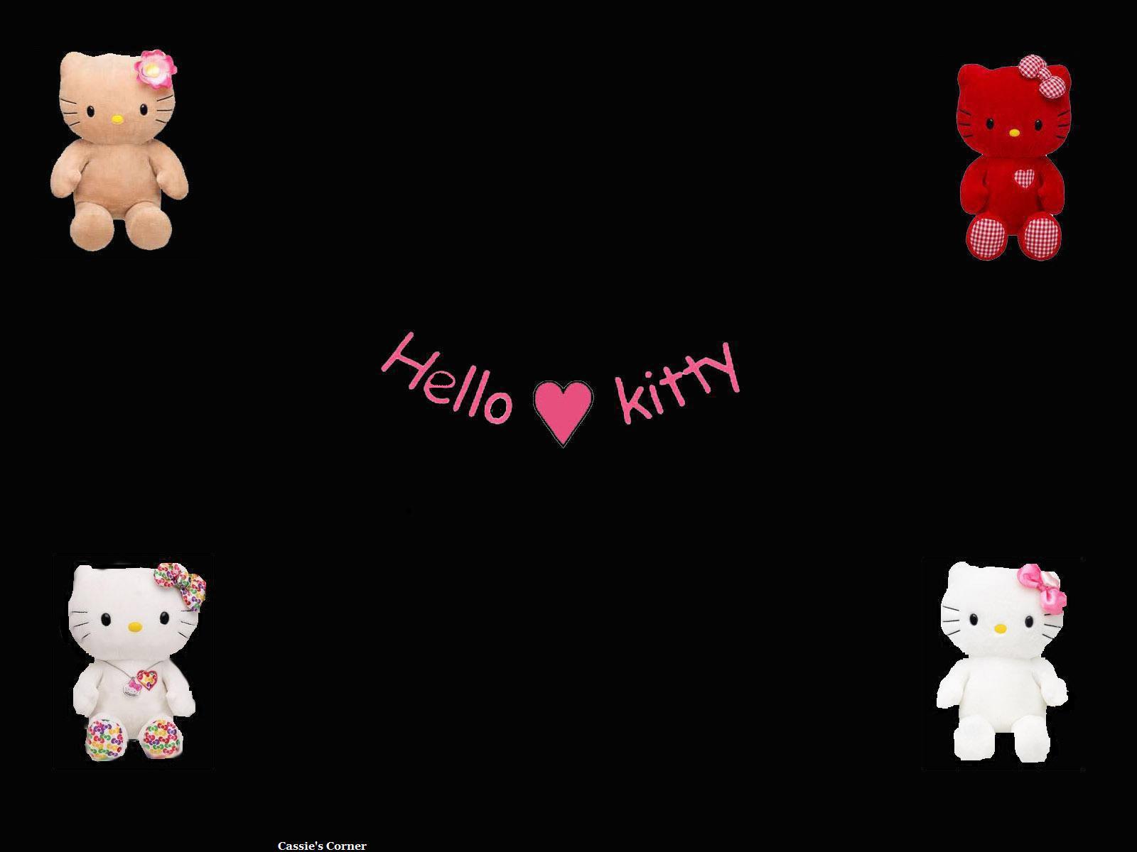 Hello Kitty Wallpaper Pink And Black Love - Black Love Wallpaper Background  Hello Kitty - 1600x1200 Wallpaper 