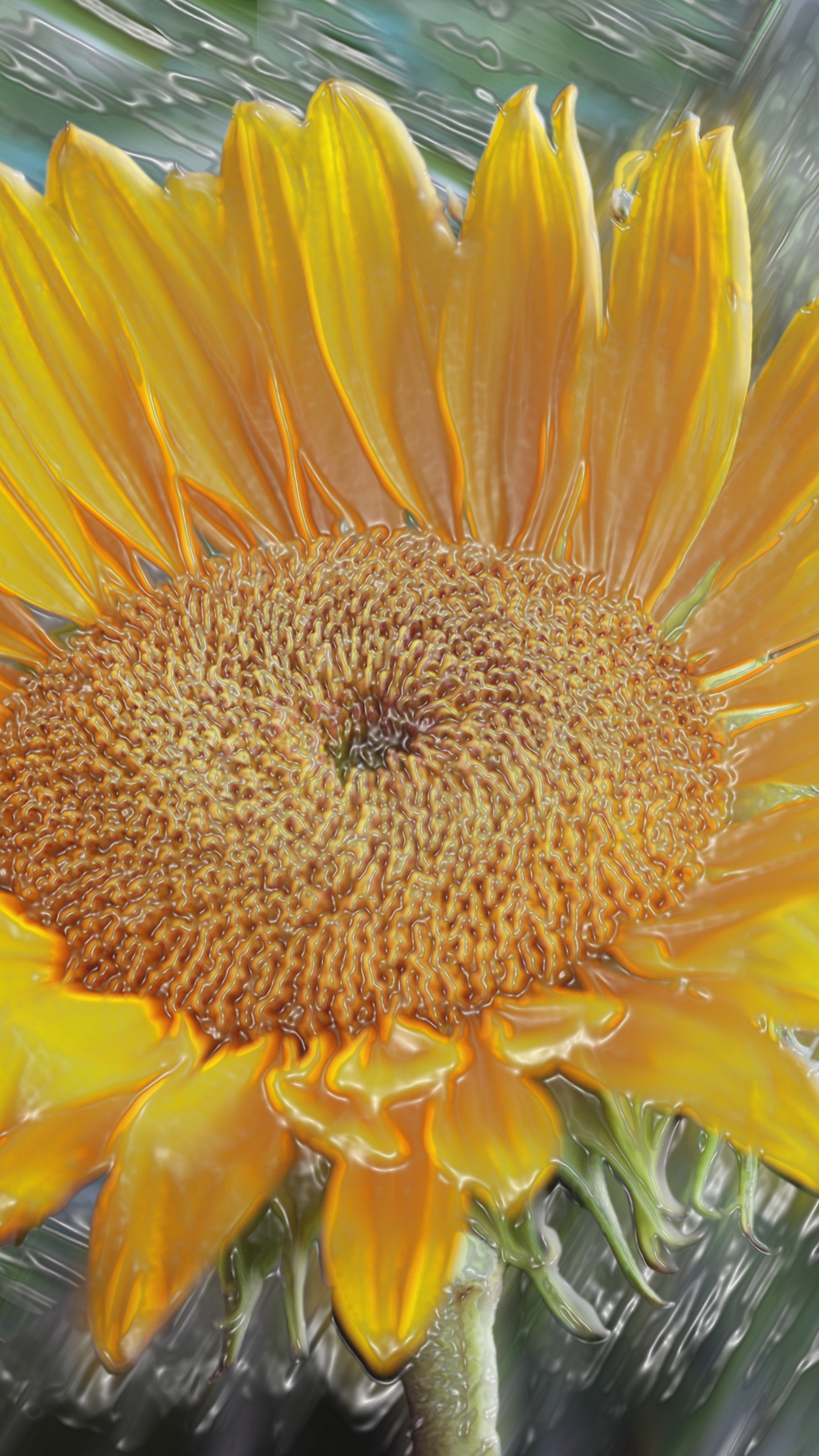 Wallpaper Flower, Sunflower, Petals, Background - Fleur 3d Hd - HD Wallpaper 