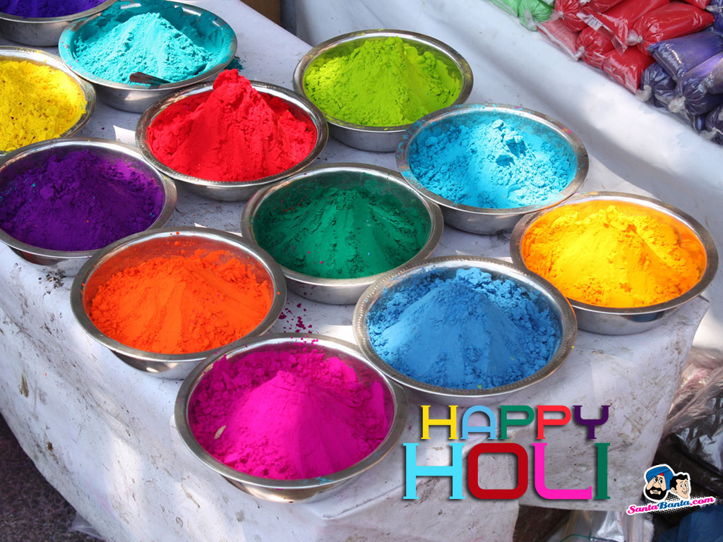 Holi Colors In Plate - HD Wallpaper 