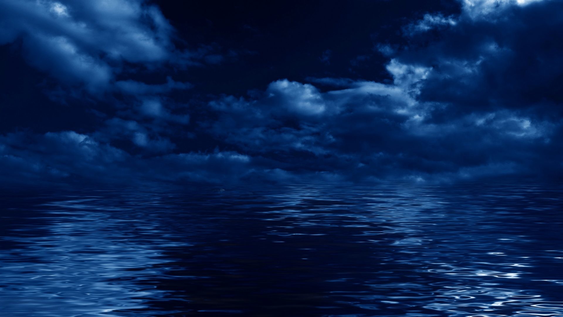 1920x1080, Clouds Sky Night Nature Sea Scenery Sceneries - Dark Sea Background - HD Wallpaper 