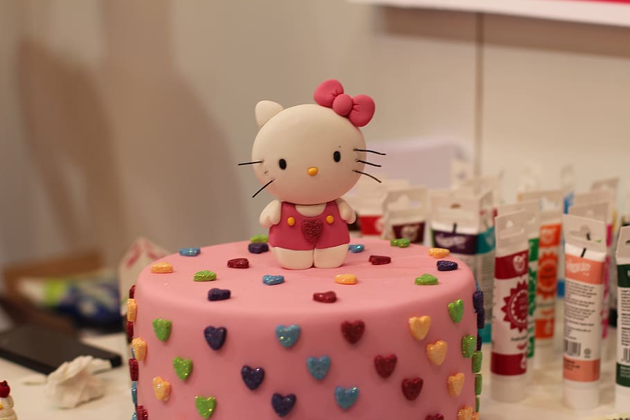 Hello Kitty, Cake, Art, Motivational Pie, Model, Decoration, - Hello Kitty Dort - HD Wallpaper 