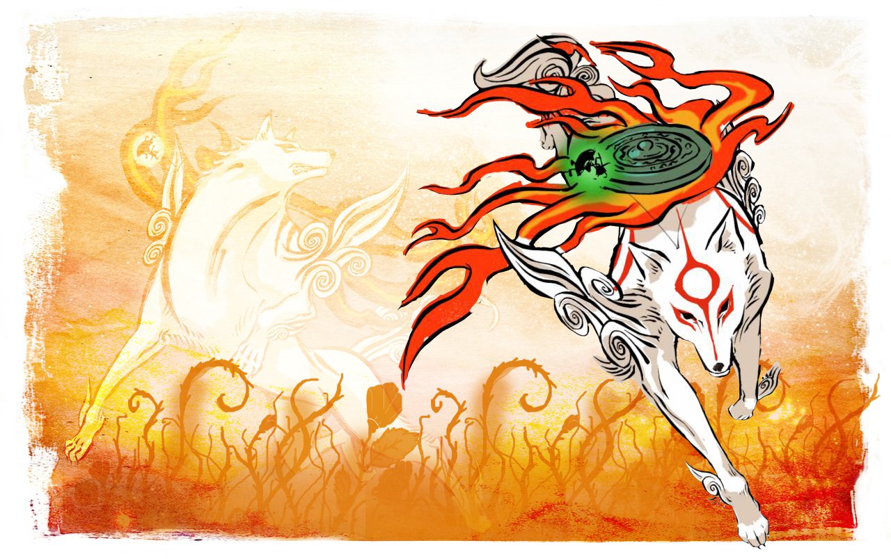 Okami Amaterasu Wallpaper-5oej9q4 - Okami Amaterasu Official Art - HD Wallpaper 