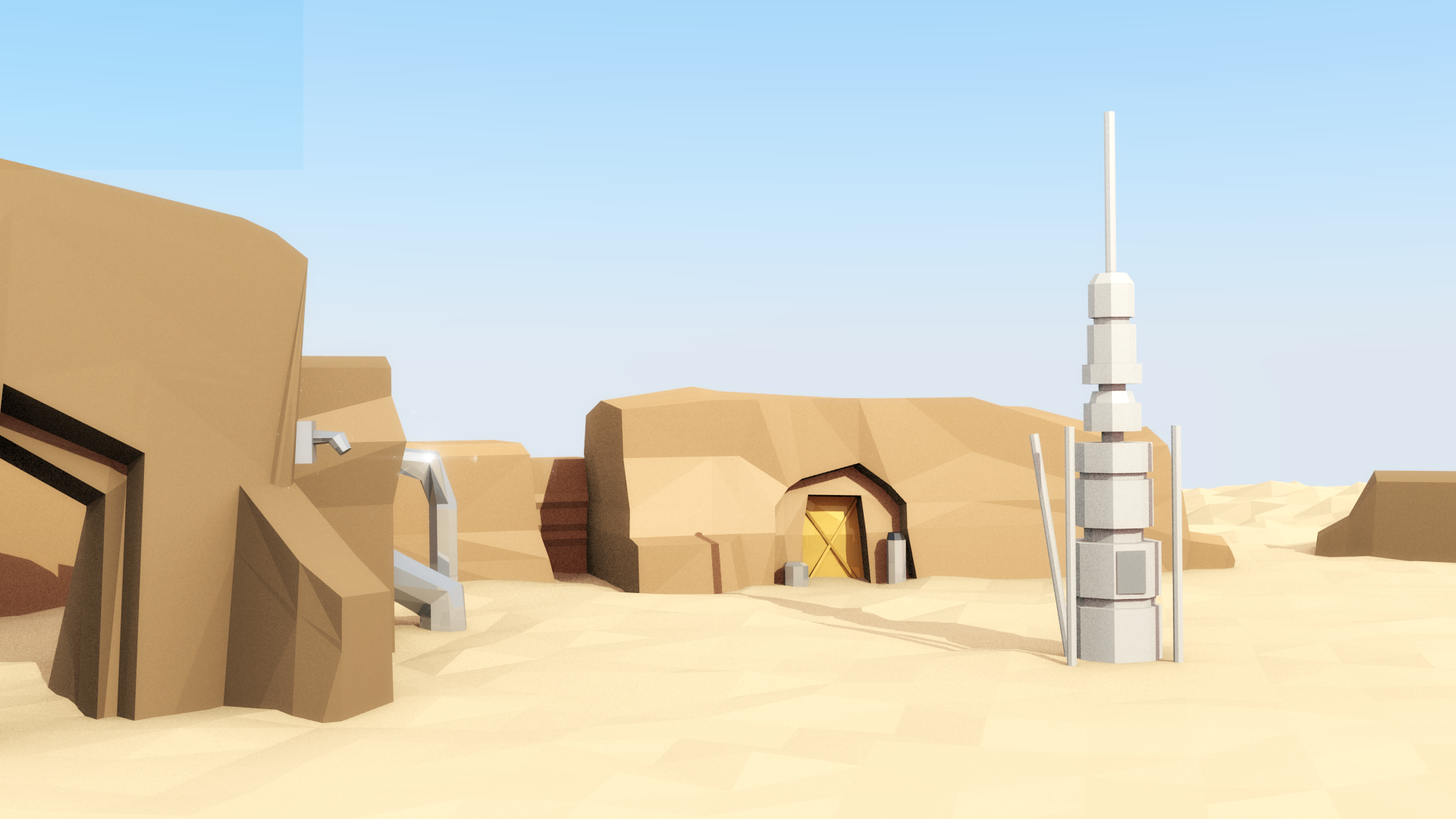 Low Poly Star Wars Tattoo - HD Wallpaper 