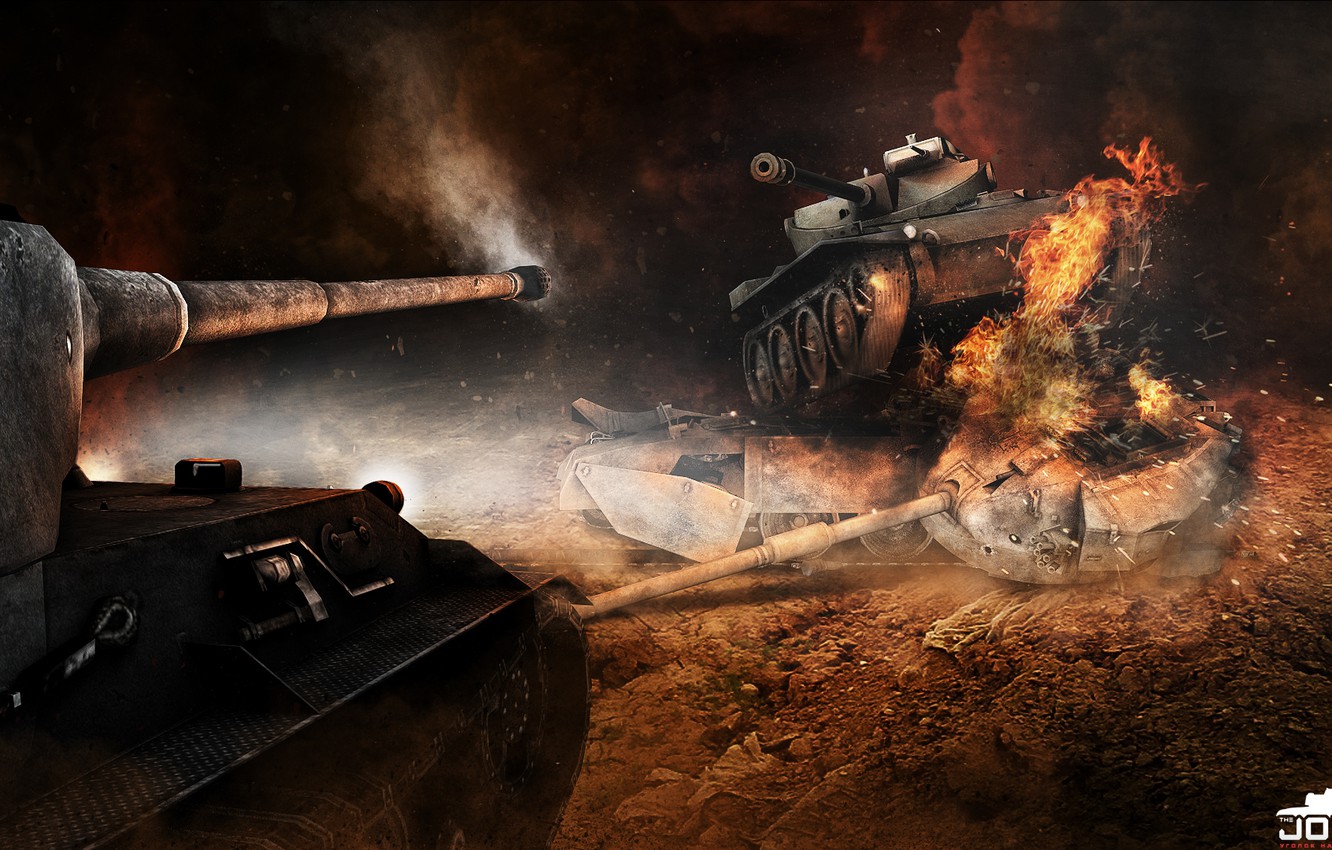 Photo Wallpaper Tank, World Of Tanks, German, World - World Of Tanks Fire - HD Wallpaper 