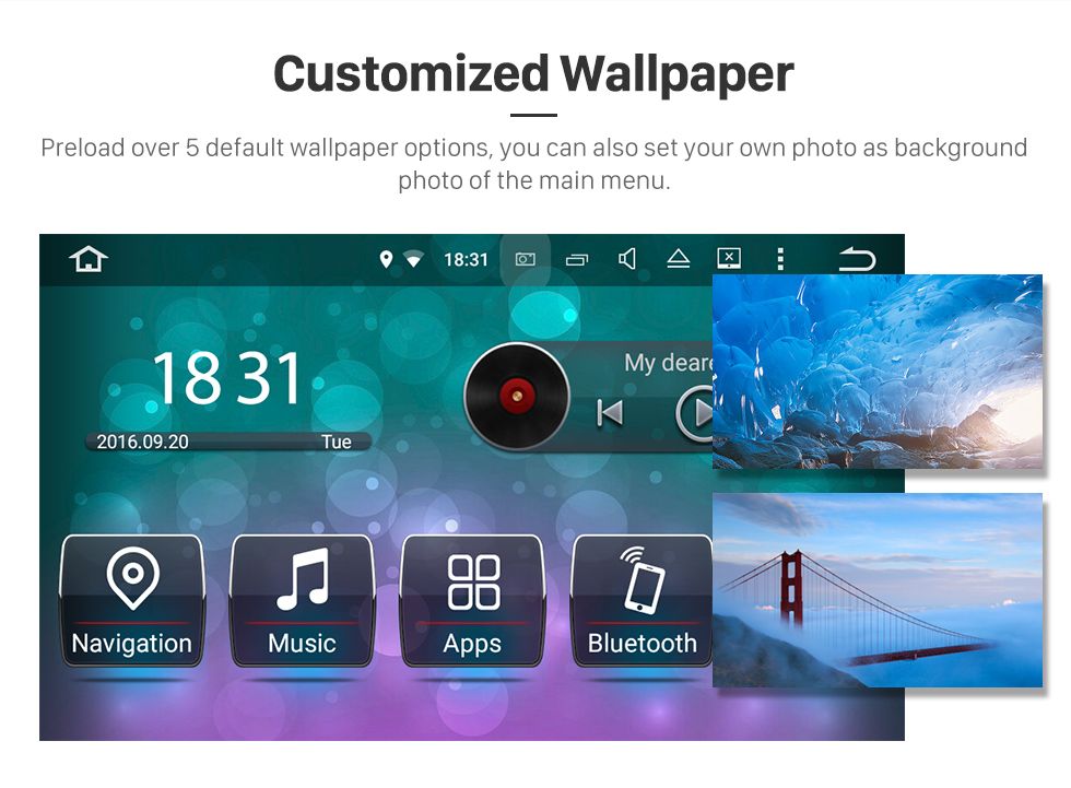 Seicane Oem Android 8 0 Hd Touchscrenn Car Radio Head - Gps Navigation Device - HD Wallpaper 