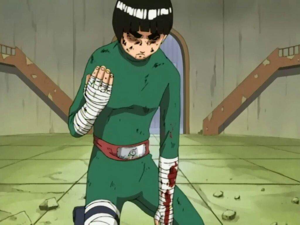 Rock Lee Standing Unconscious - HD Wallpaper 