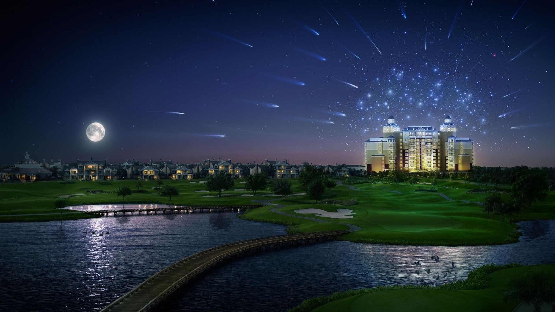 Building Wallpaper - Good Night Images With Nature Hd - HD Wallpaper 