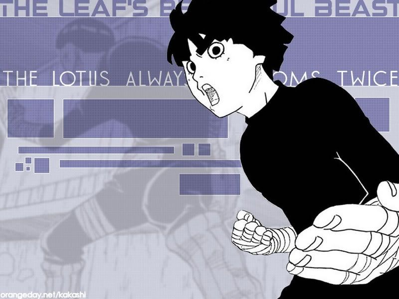 Rock Lee Manga Png - HD Wallpaper 