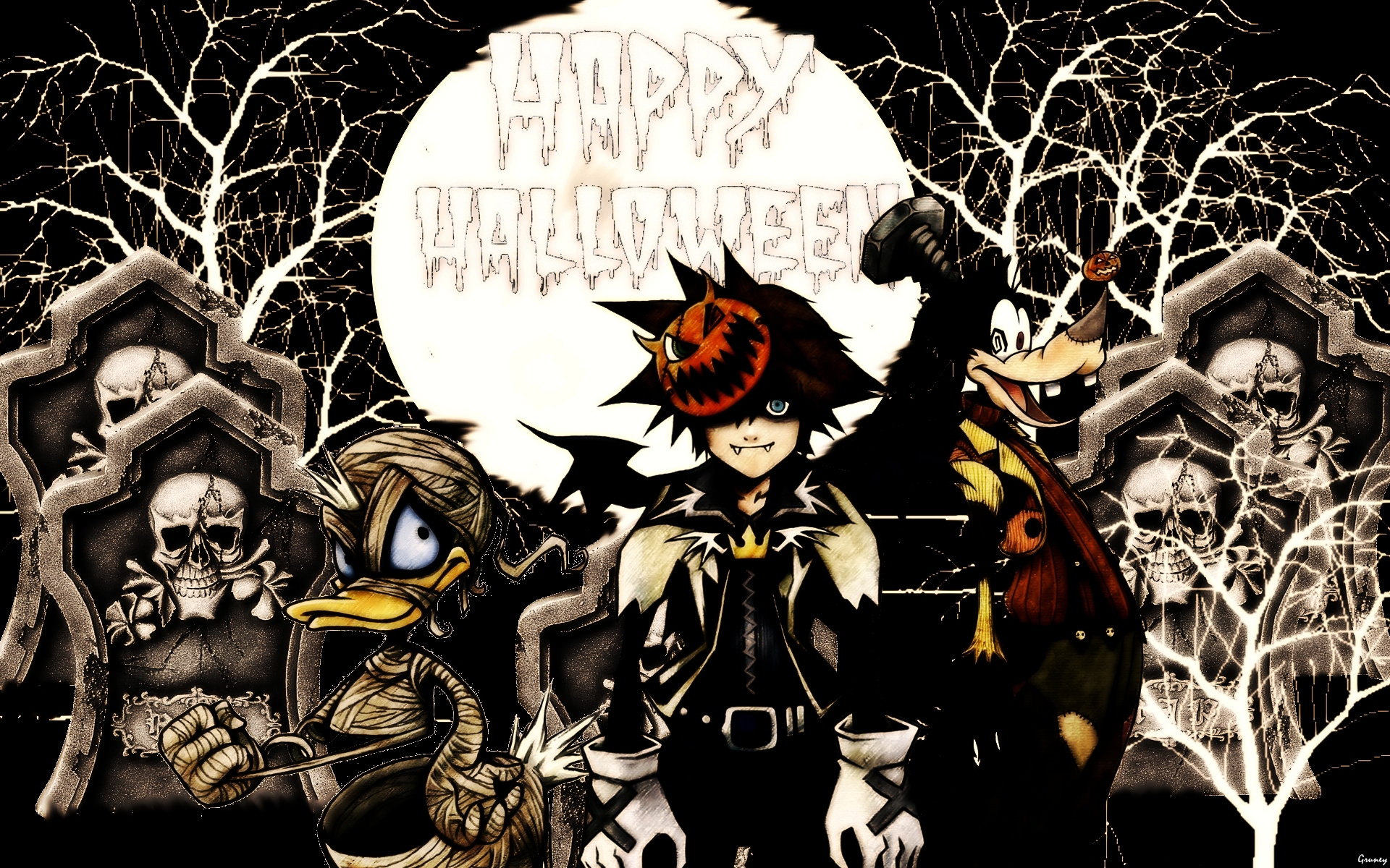 Kingdom Hearts Wallpaper Halloween - HD Wallpaper 