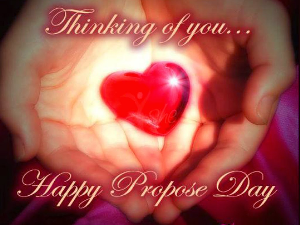 Thinking Of You Happy Propose Day Heart In Hands - New Happy Propose Day -  1024x768 Wallpaper 