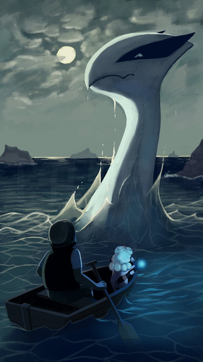 Lugia Pokemon Fan Art - HD Wallpaper 