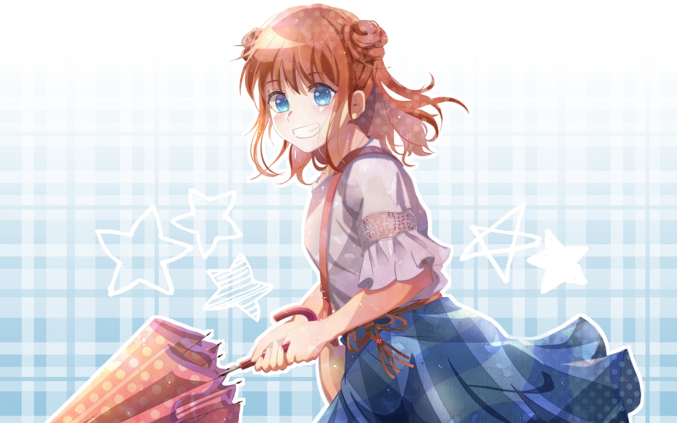 Kagura, Gintama, Umbrella, Big Smile, Cute - Kagura Gintama - HD Wallpaper 