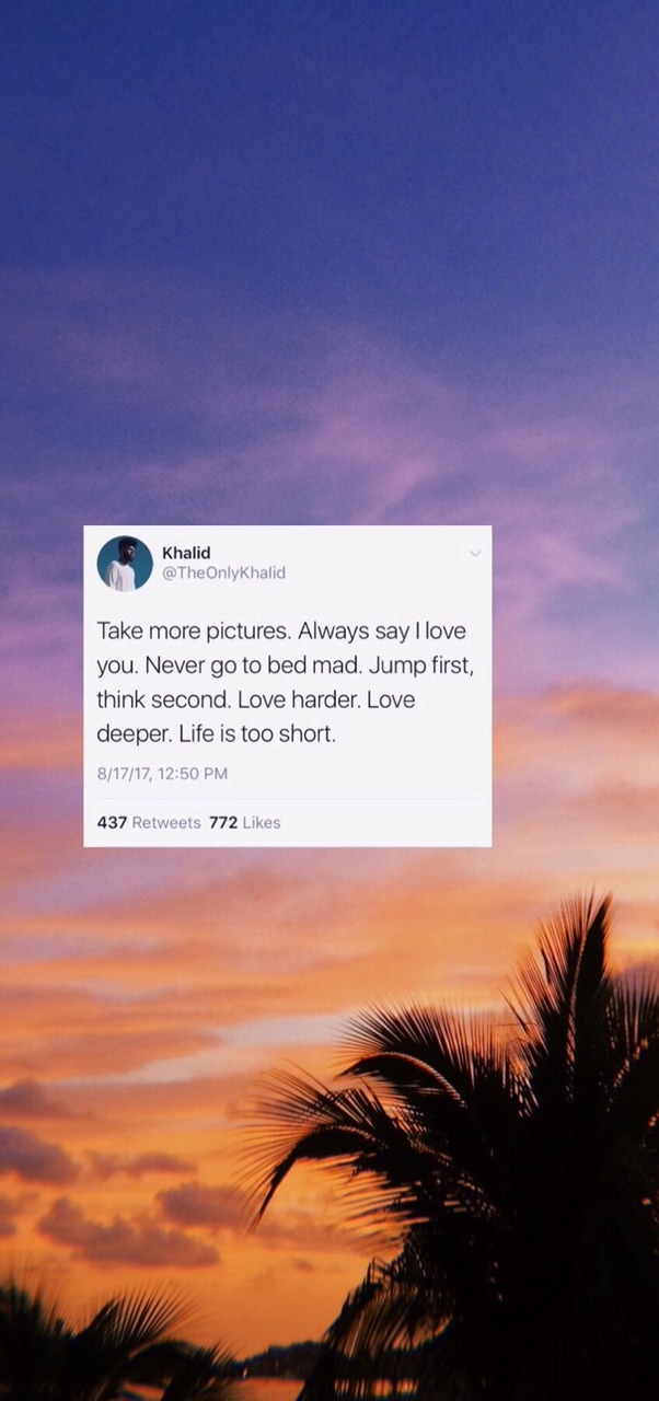 Aesthetic, Sunset, And Wallpaper Image - Aesthetic Wallpapers With Khalid Tweets - HD Wallpaper 