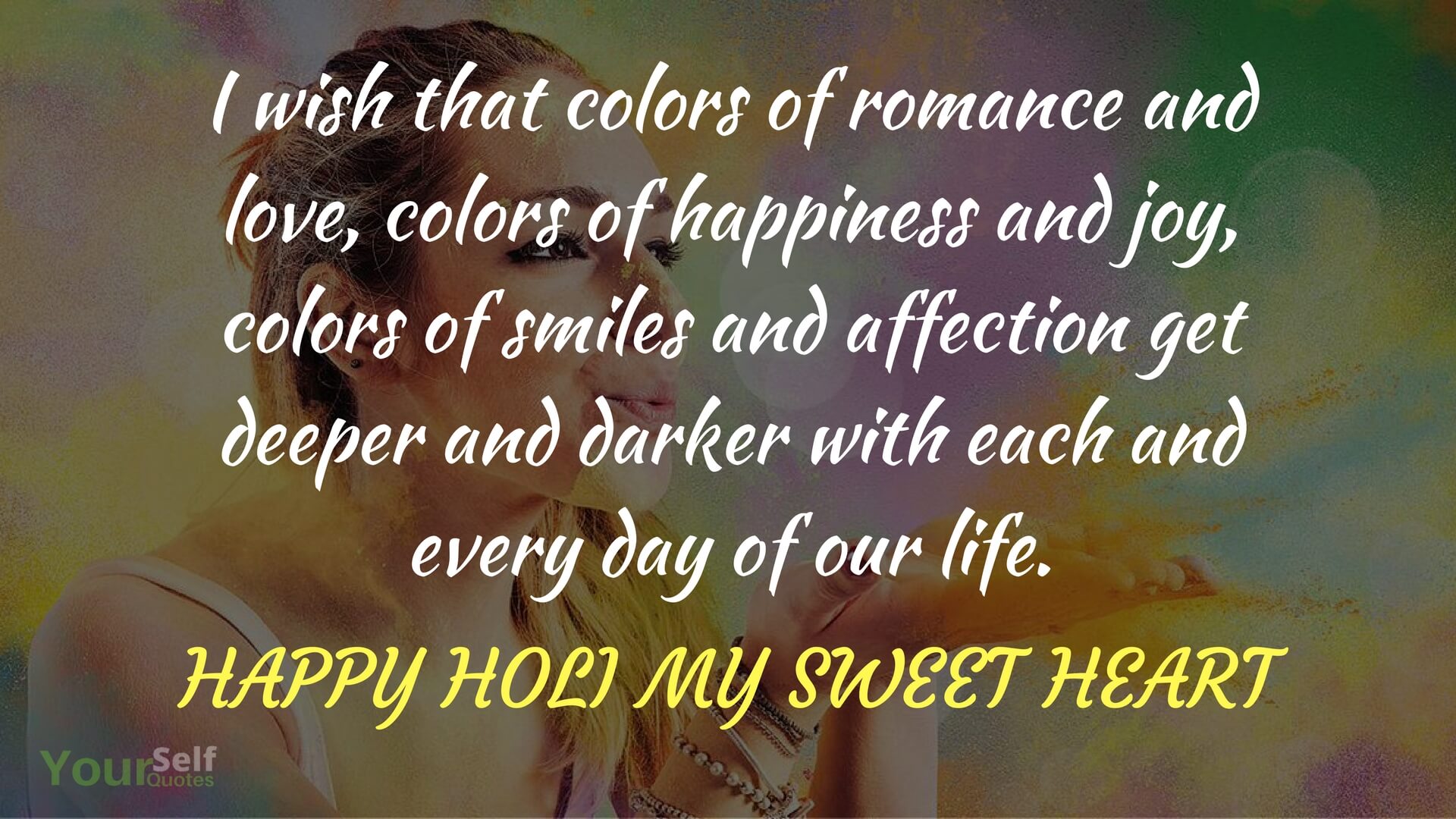 Wishing Holi Images Download - Romantic Lover Holi Wishes - HD Wallpaper 