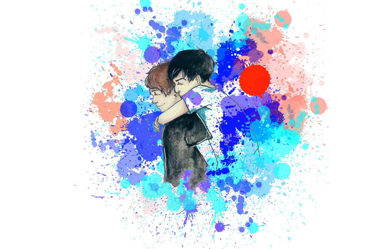 Photo Wallpaper Dan And Phil, Danisnotonfire, Amazingphil - Mancha De Colores Png - HD Wallpaper 