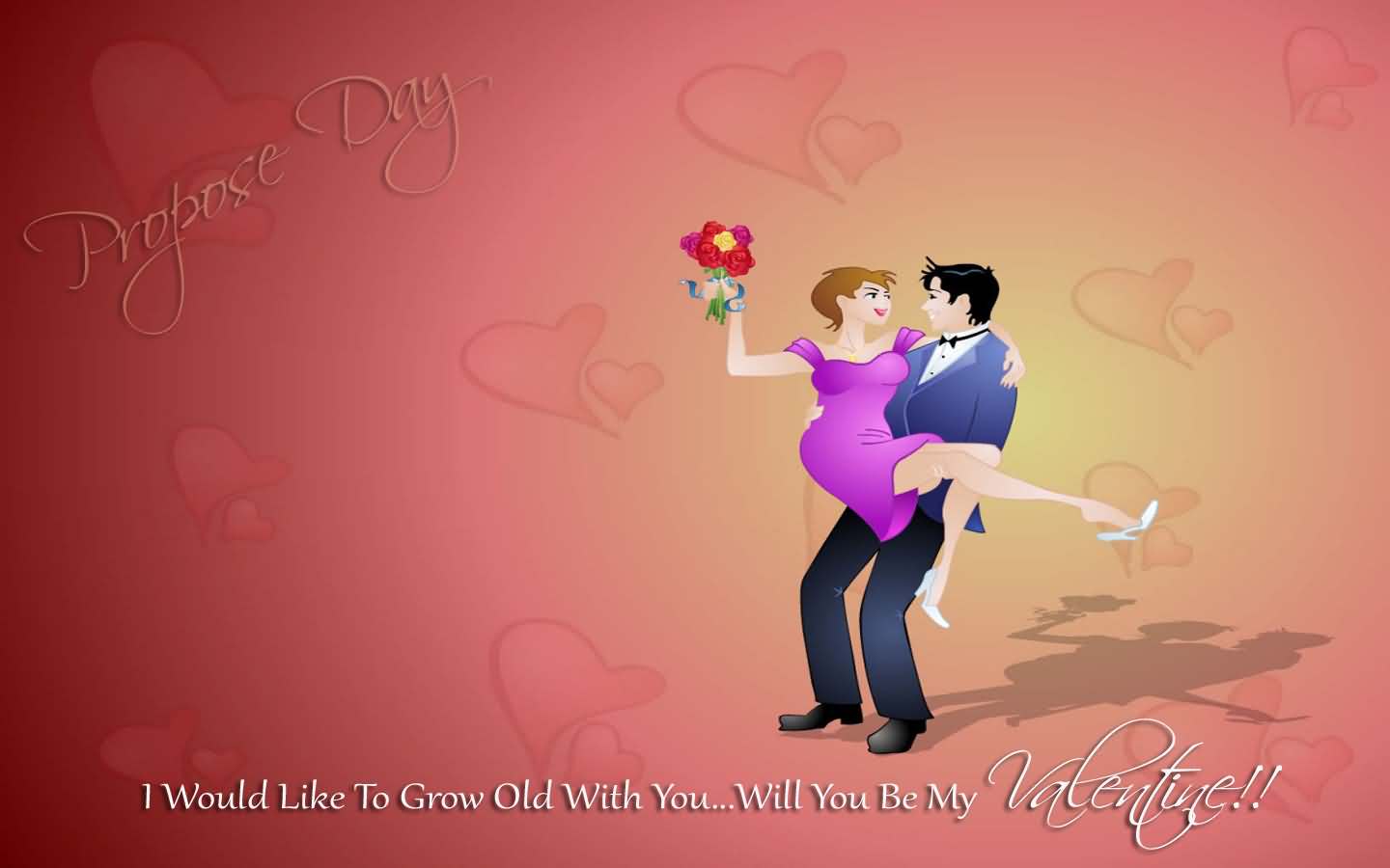 Propose Day I Would Like To Grow Old With You Will - Happy Propose Day - HD Wallpaper 