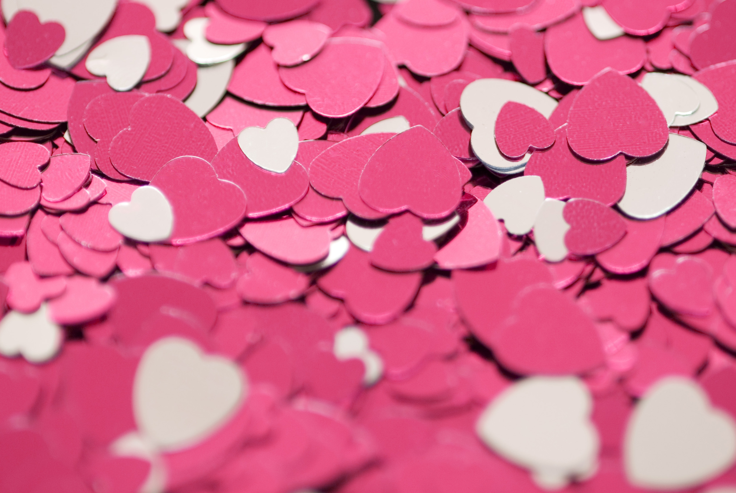 Pink Love Hearts Background - HD Wallpaper 
