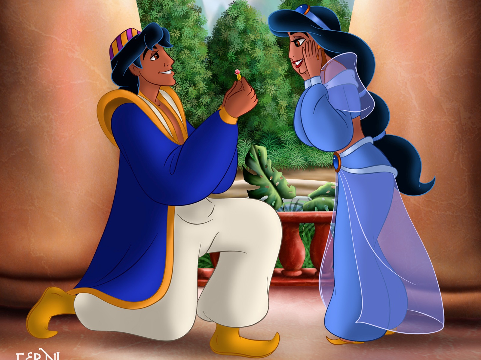 Aladdin Propose Jasmin - Aladdin Hd Images Download - HD Wallpaper 