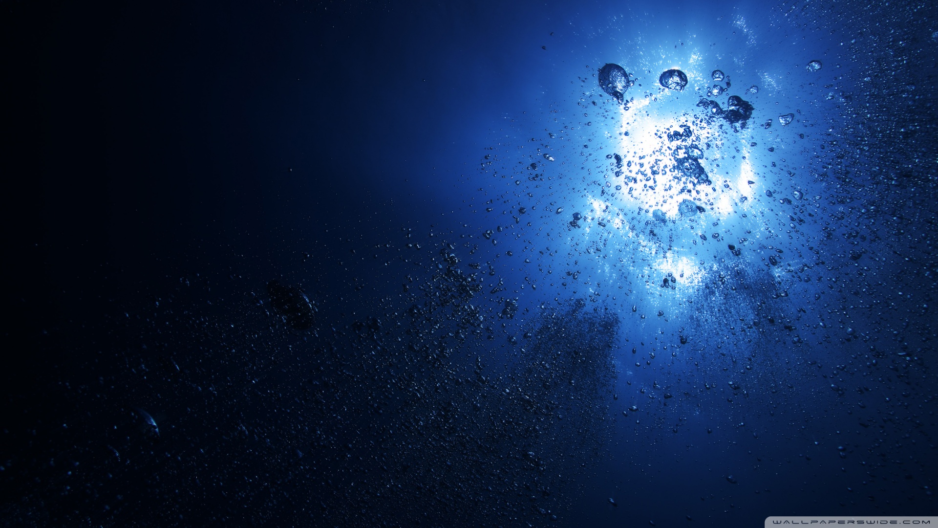 Digital Water Blue Background - HD Wallpaper 