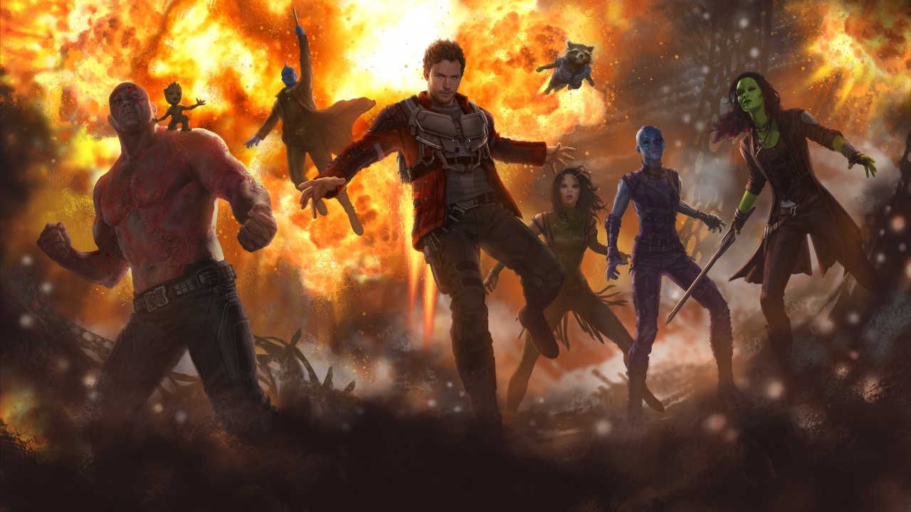 Guardians Of The Galaxy Fighting - HD Wallpaper 
