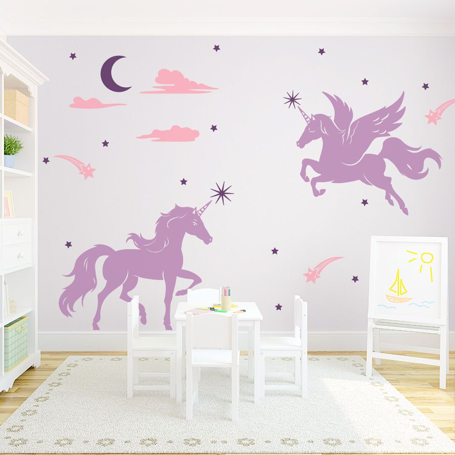 Cuartos Para Niña Decoracion Unicornio - HD Wallpaper 