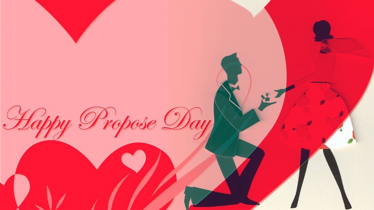 Happy Propose Day Gracious Wallpaper For Desktop Fe72b - Propose Day Greeting Cards - HD Wallpaper 