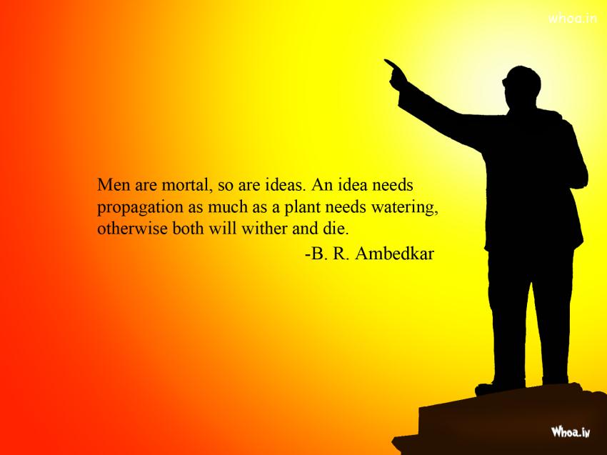Dr Babasaheb Ambedkar Statue With Quote Wallpaper - HD Wallpaper 