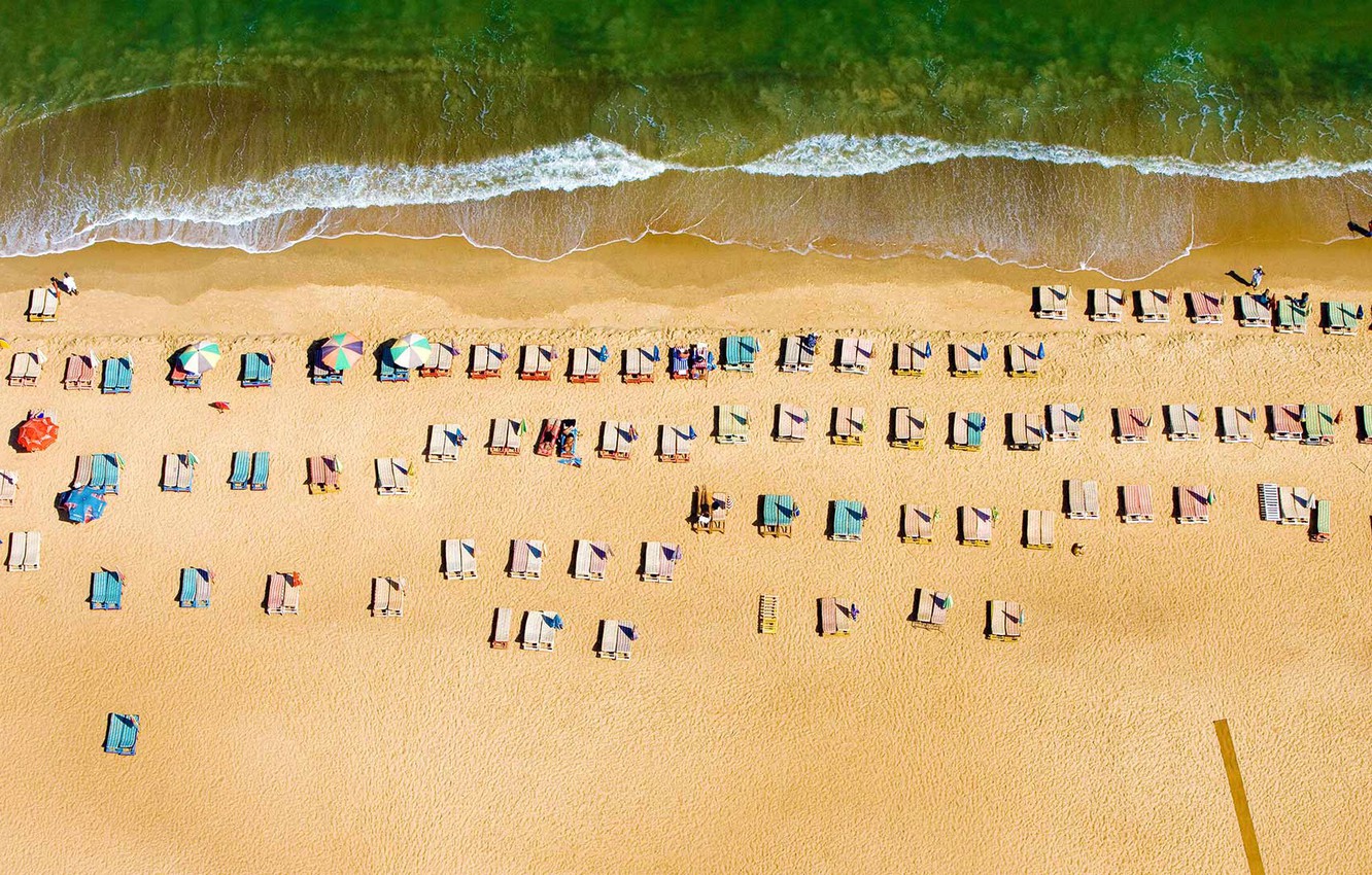 Photo Wallpaper Sand, Sea, Beach, Stay, Tan, Vacation, - Praia Vista De Cima - HD Wallpaper 