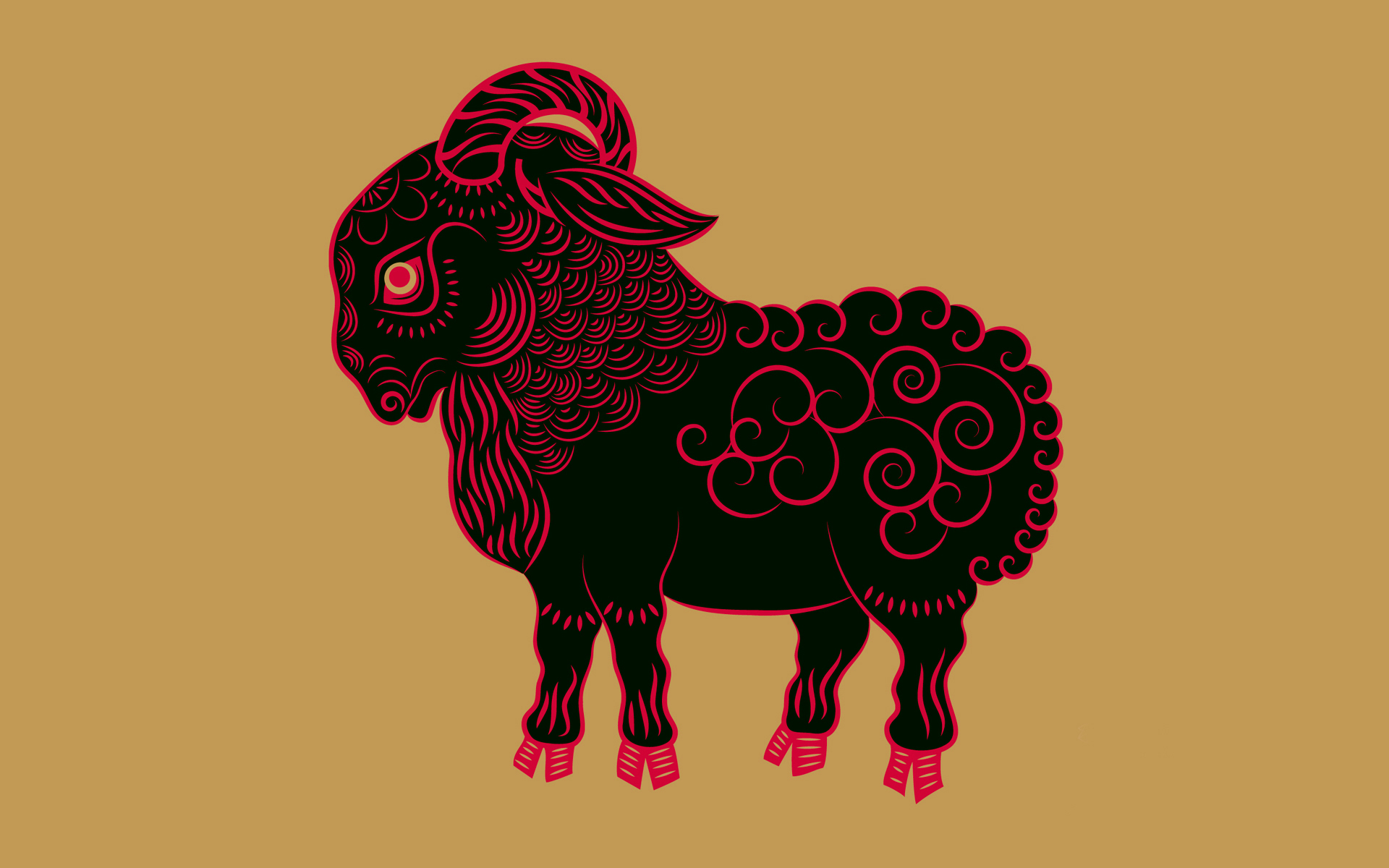 Chinese Zodiac Goat - HD Wallpaper 