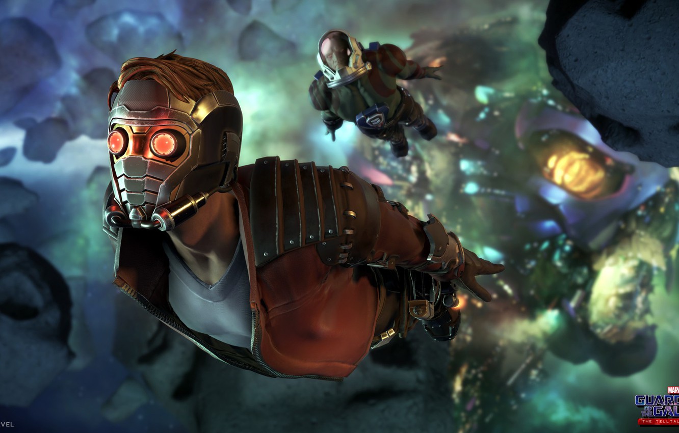 Photo Wallpaper Space, Game, Marvel, Mask, Guardians - Guardians Of The Galaxy Thumbnail - HD Wallpaper 