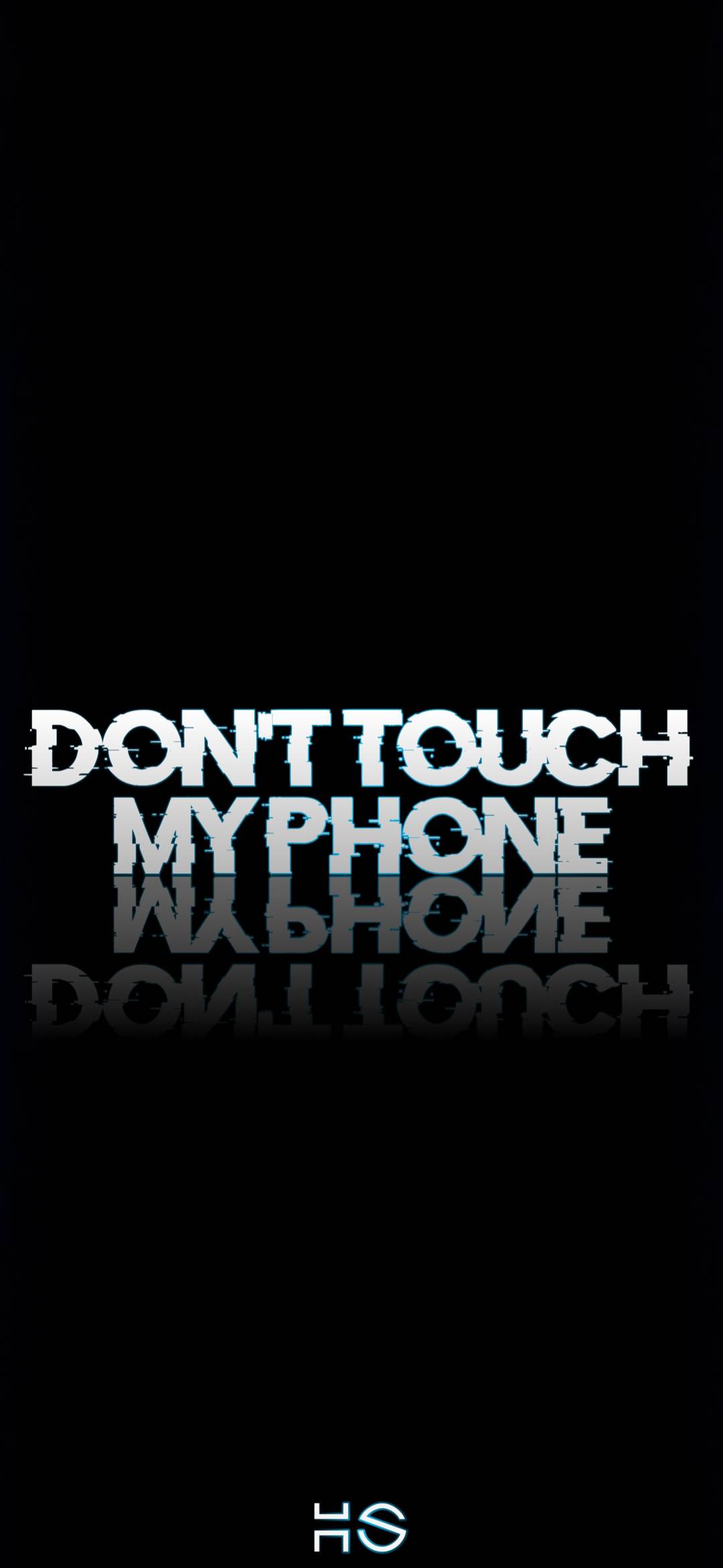 Do Not Touch My Phone Black White Wallpaper - Graphic Design - HD Wallpaper 