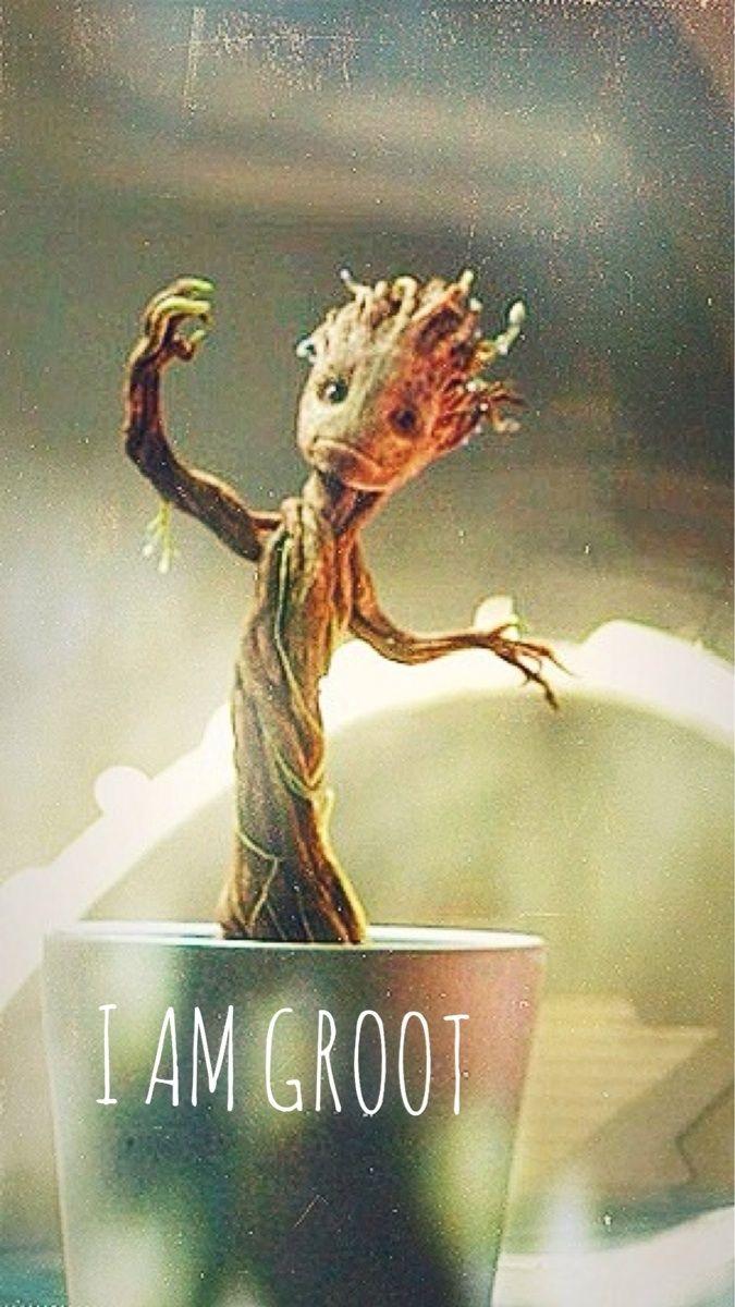 Baby Groot Wallpaper Download - Baby Groot In A Pot - HD Wallpaper 