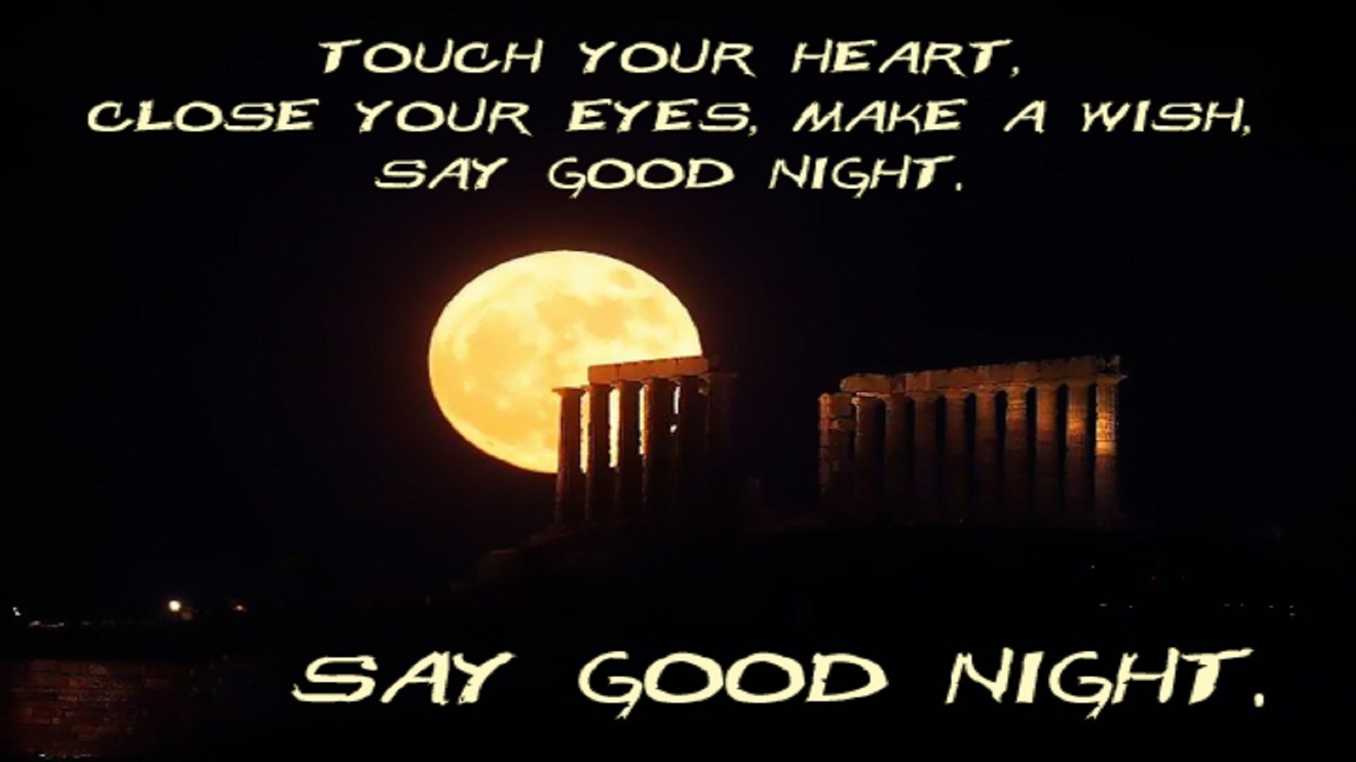 1920x1080, Good Night Text Message Greeting Hd Wallpaper Heart