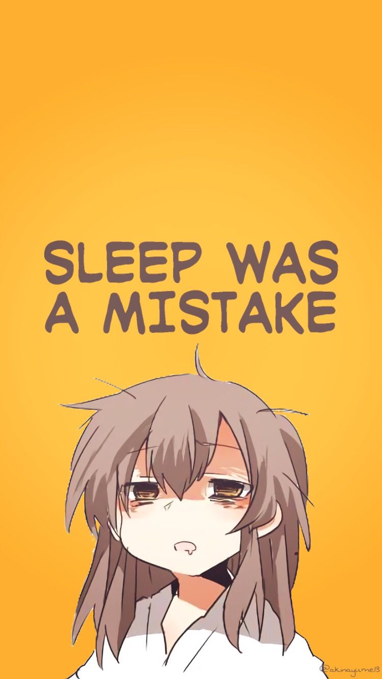 #sleep #anime #anime #animegirl #iphonewallpaper #wallpaper - Kancolle Sleep Was A Mistake - HD Wallpaper 