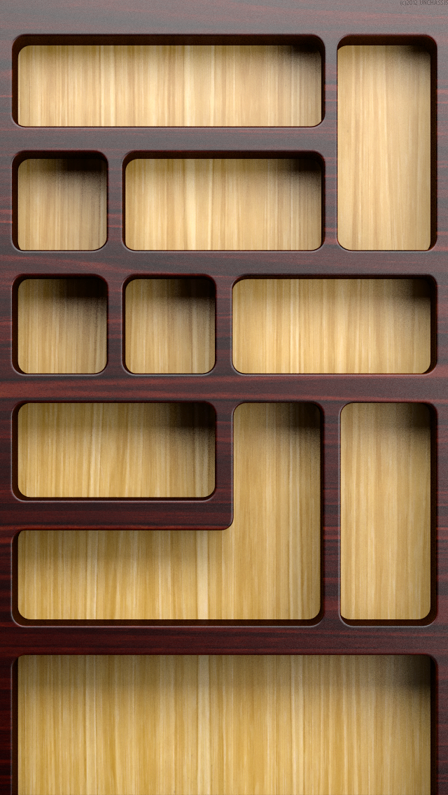 Wood Bookshelves - Home Screen Cool Iphone 5 - 640x1136 Wallpaper -  