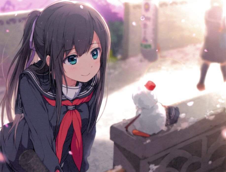 Anime Girl Yandere Cute - HD Wallpaper 