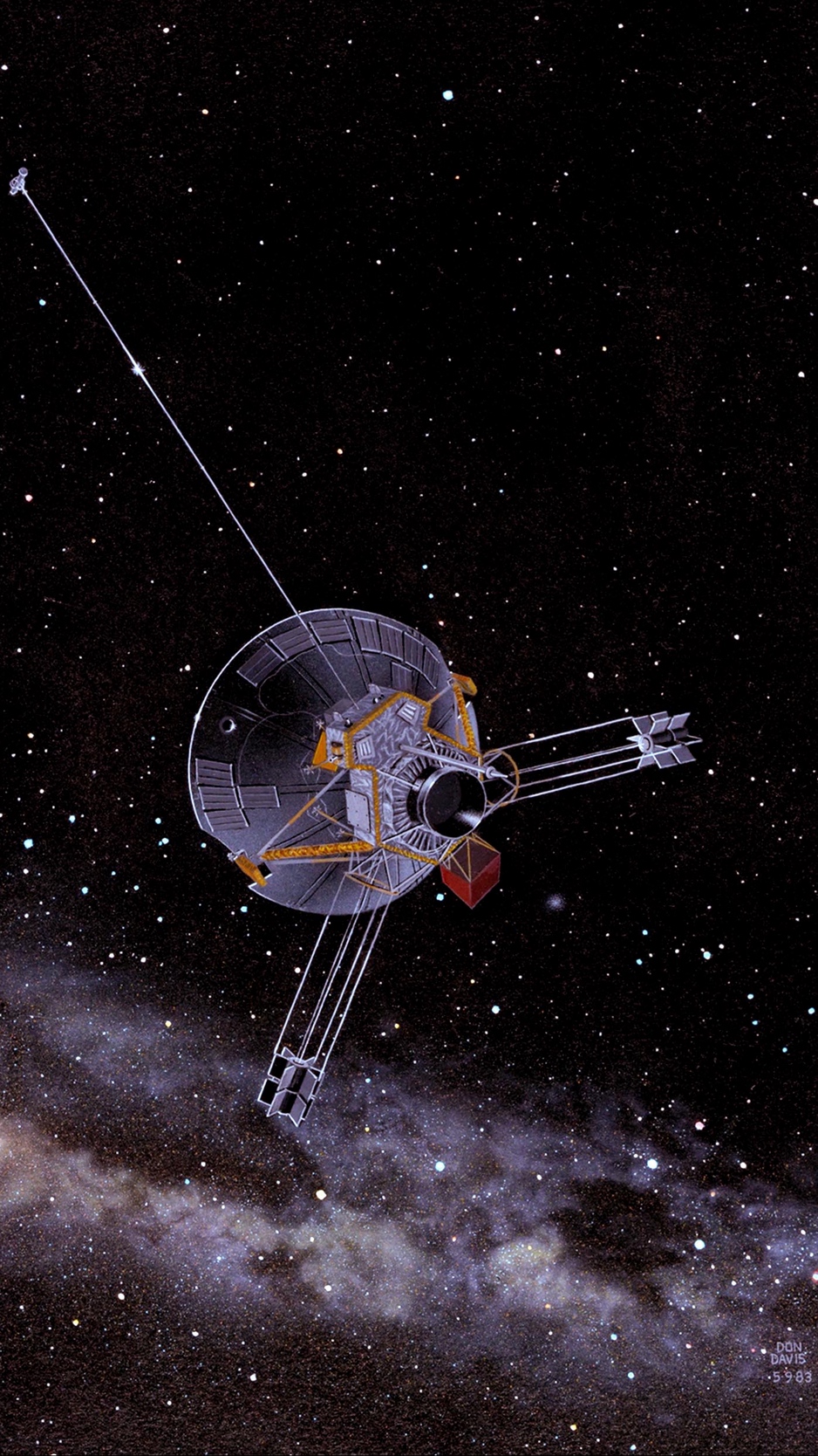 Wallpaper Spaceship, Interstellar Space, Galaxy - Pioneer 10 - HD Wallpaper 