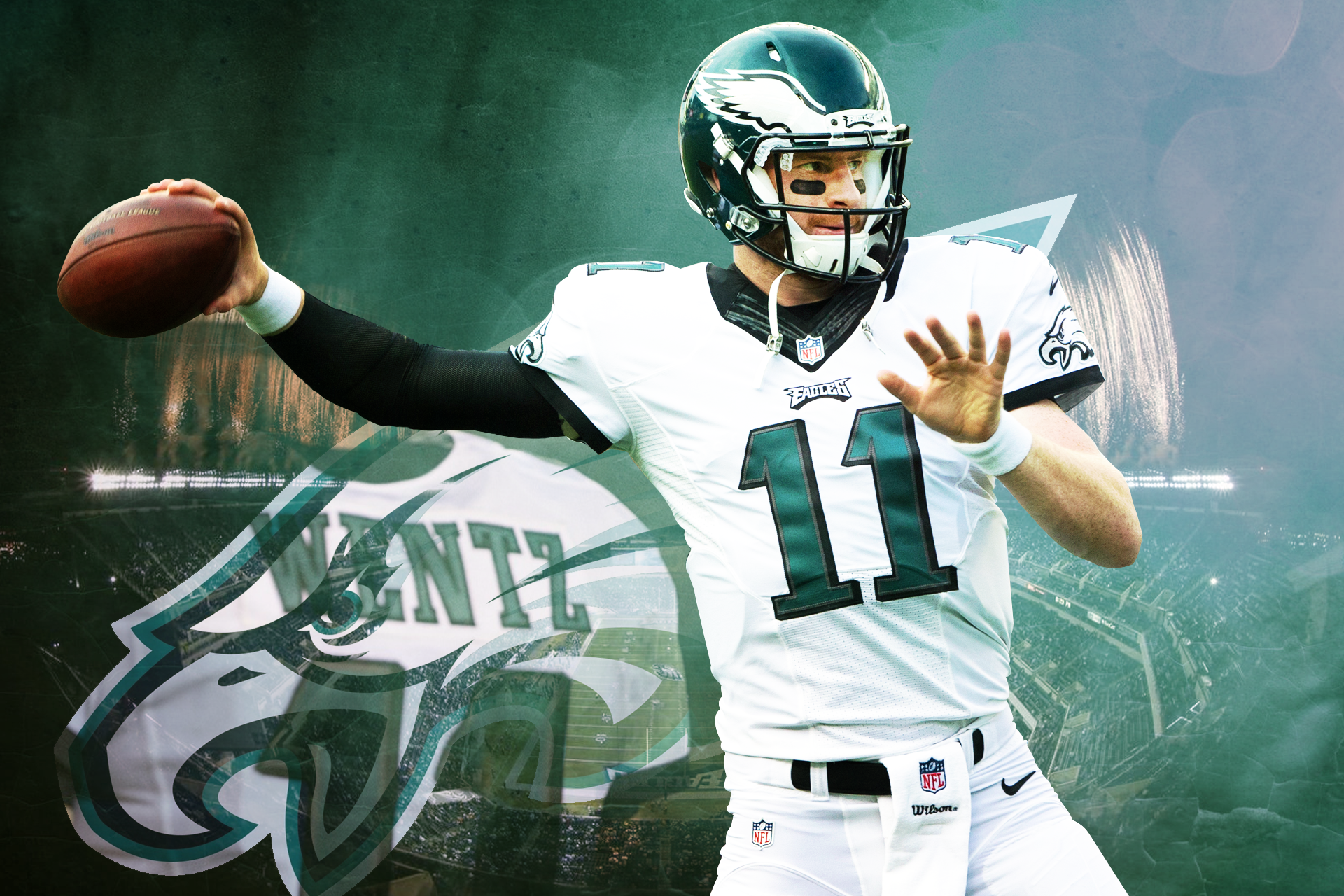 Carson Wentz Eagles Background - HD Wallpaper 